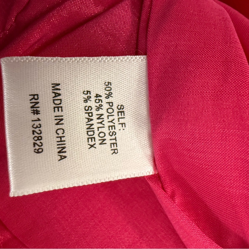 NWT Lovers + Friends Nikolina Ruffles Off-Shoulder Ruched Dress in Magenta Sz S - Picture 13 of 15